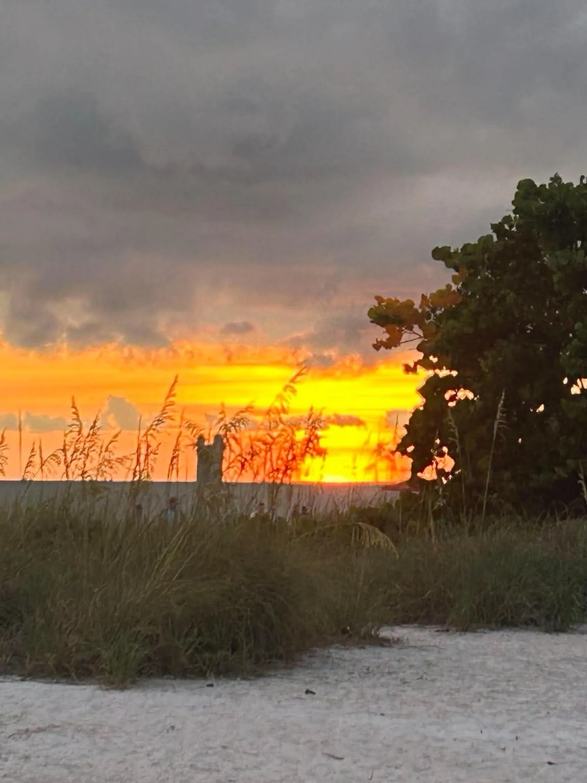 Golden sunset over the Gulf at Anna Maria Island, Florida